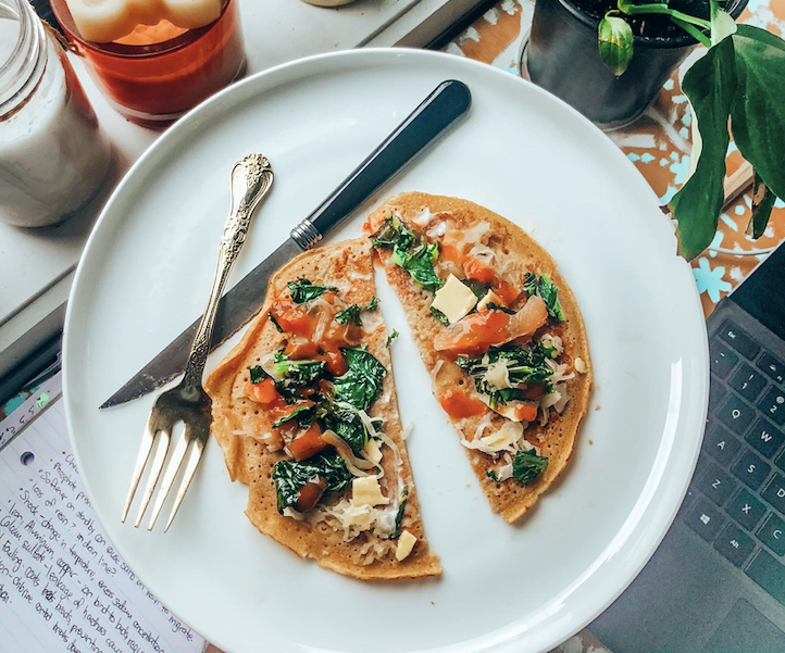 Vegan GF Chickpea 'Omelette' with NZ Tomato Chutney
