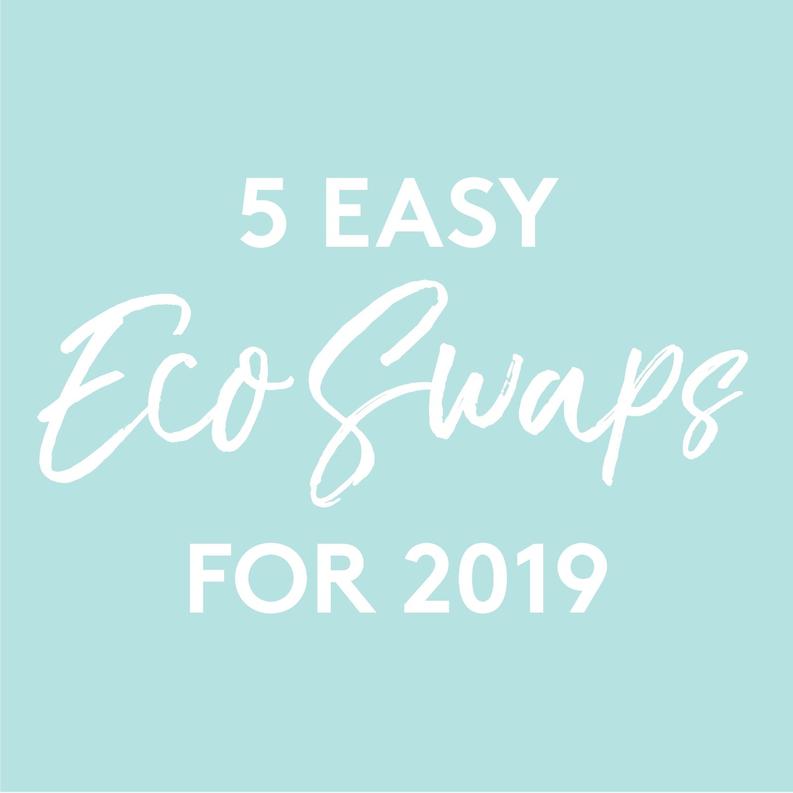 5 Easy Eco Swaps For 2019