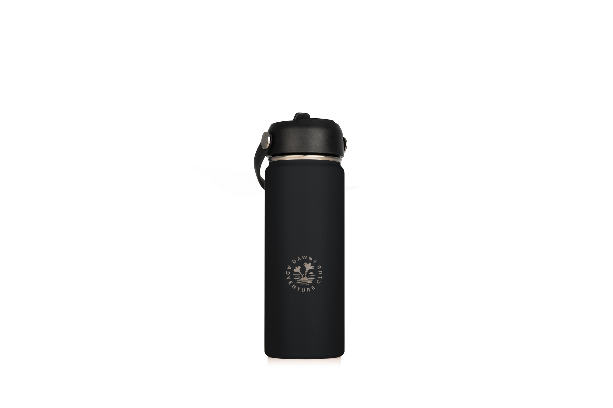 Dawny Adventure Club Insulated Drink Bottles - Black - Black 530mL