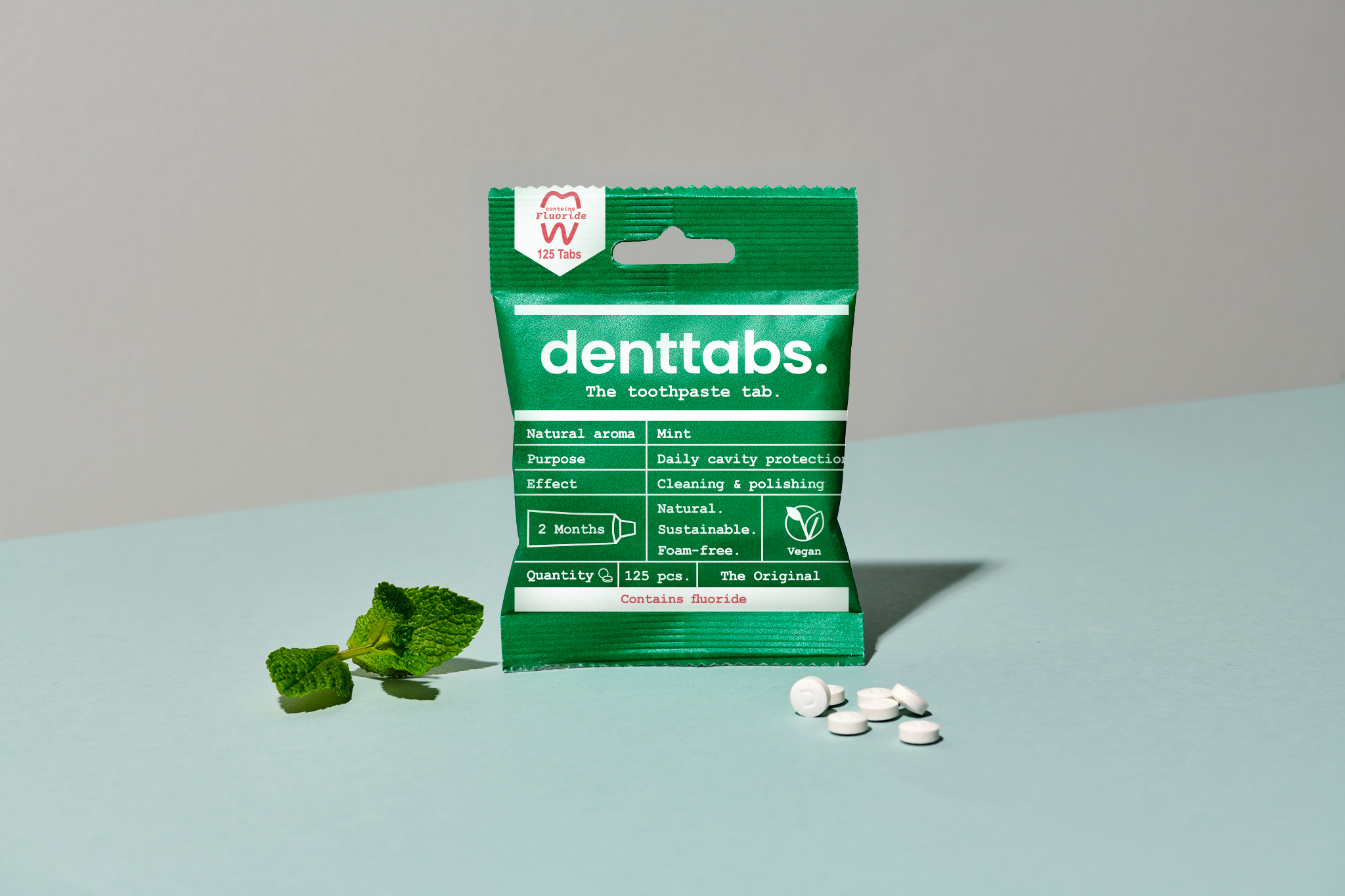 Denttabs Toothpaste Tablets - Mint - 1kg Bulk Pack - Fluoride Mint