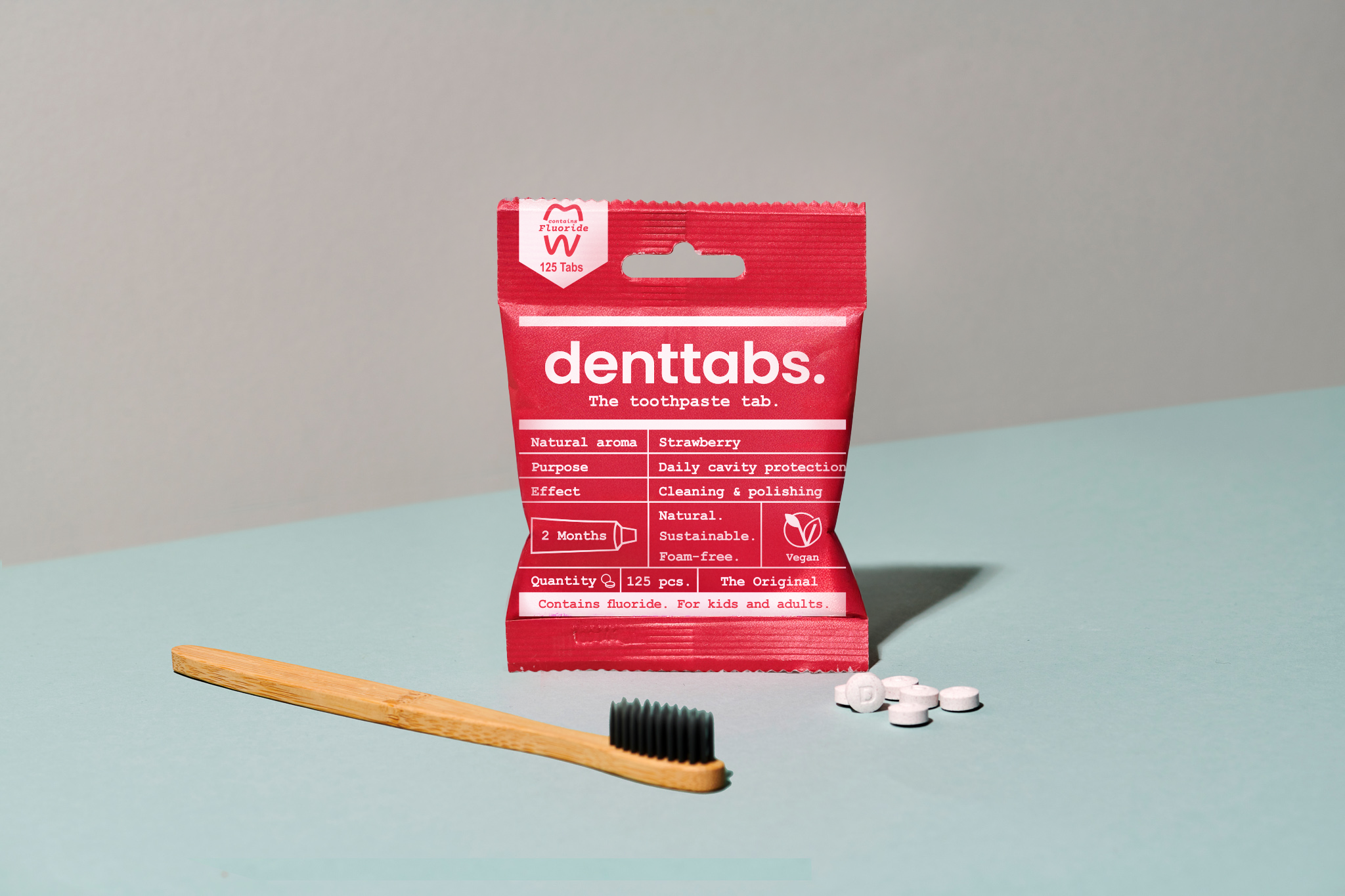 Denttabs Toothpaste Tablets - Strawberry