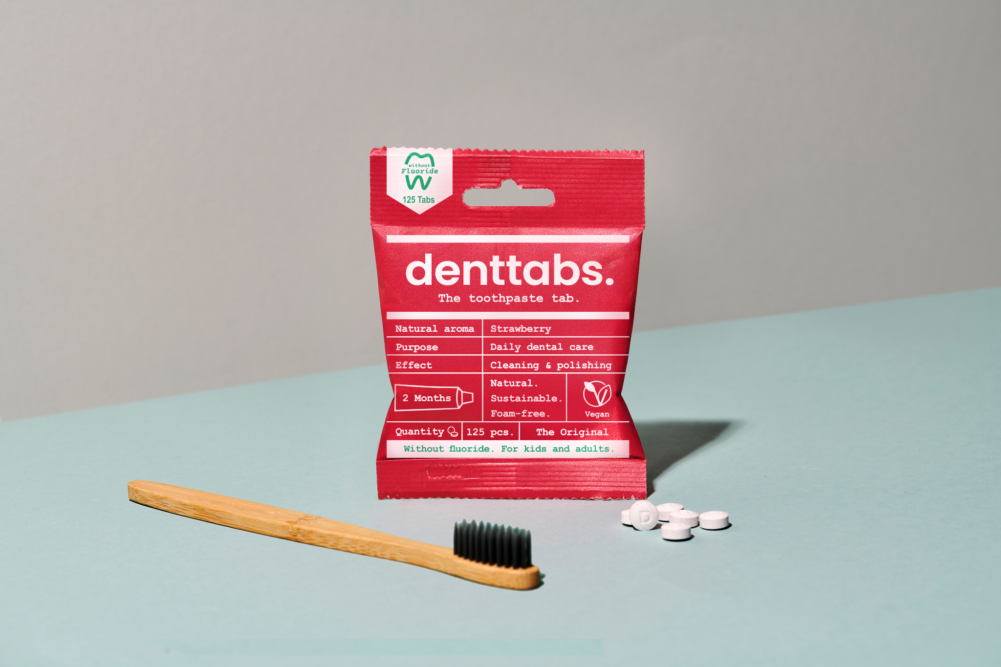 Denttabs Toothpaste Tablets - Strawberry