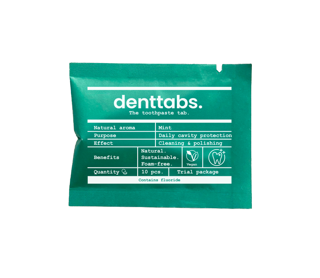 Denttabs Toothpaste Tablets - Mint - Trial Pack - Fluoride Mint