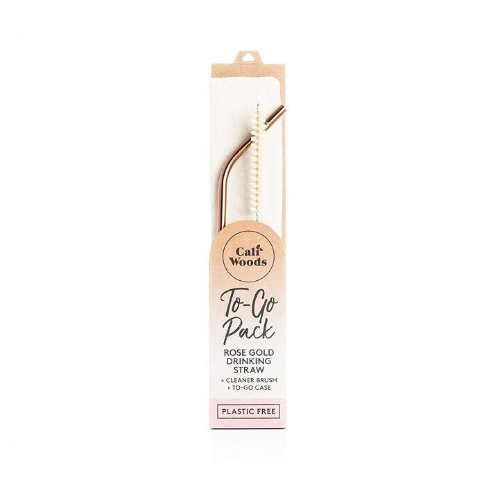 To-Go Straw Packs - Drinking Straw Rose Gold