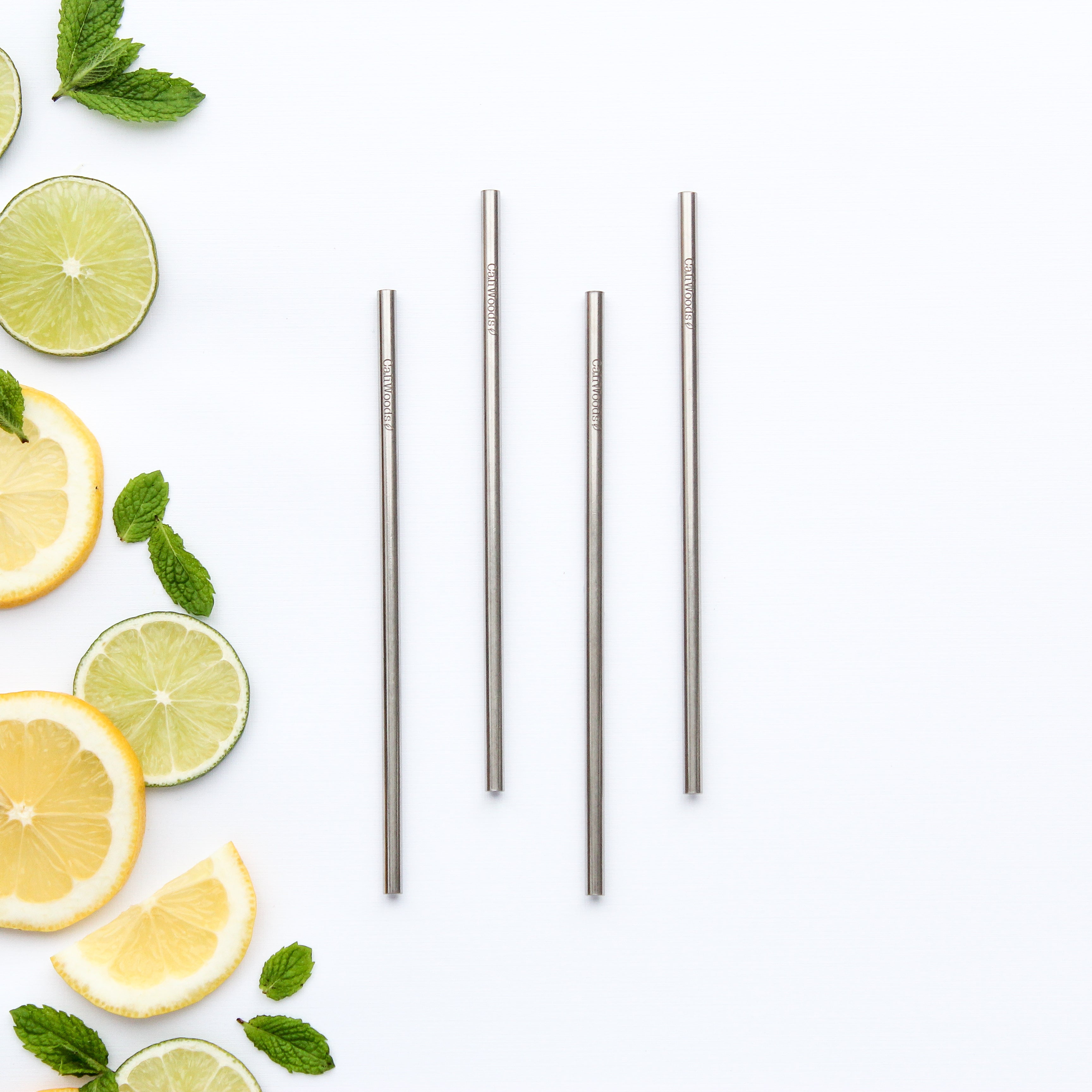CaliWoods Reusable Stainless Steel Cocktail Straws