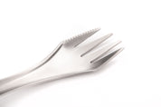 Close up of the Spork showing the serrated edge of the fork